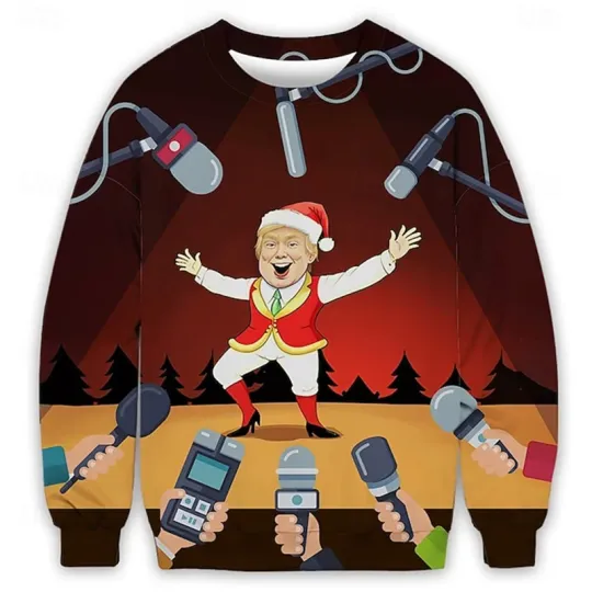 Donald Trump Ugly Christmas Sweater For Men Funny President - Image 20