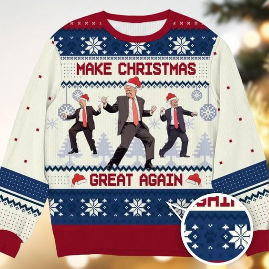 Donald Trump Ugly Christmas Sweaters, Make Christmas Great Again - Image 12