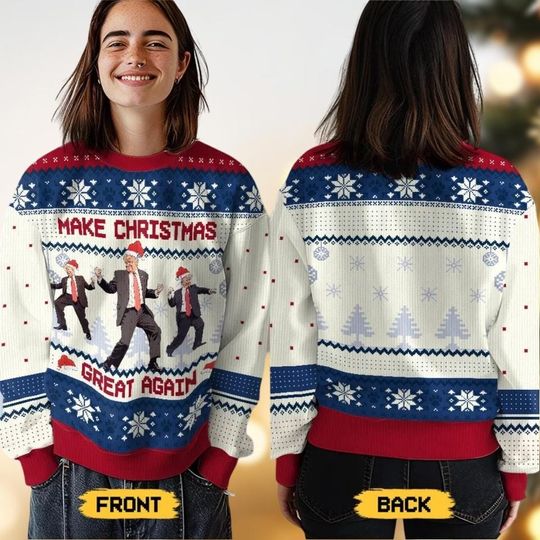 Donald Trump Ugly Christmas Sweaters, Make Christmas Great Again - Image 13
