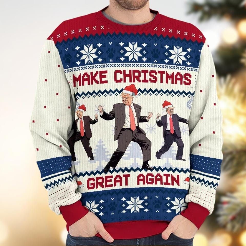 Donald Trump Ugly Christmas Sweaters, Make Christmas Great Again - Image 3