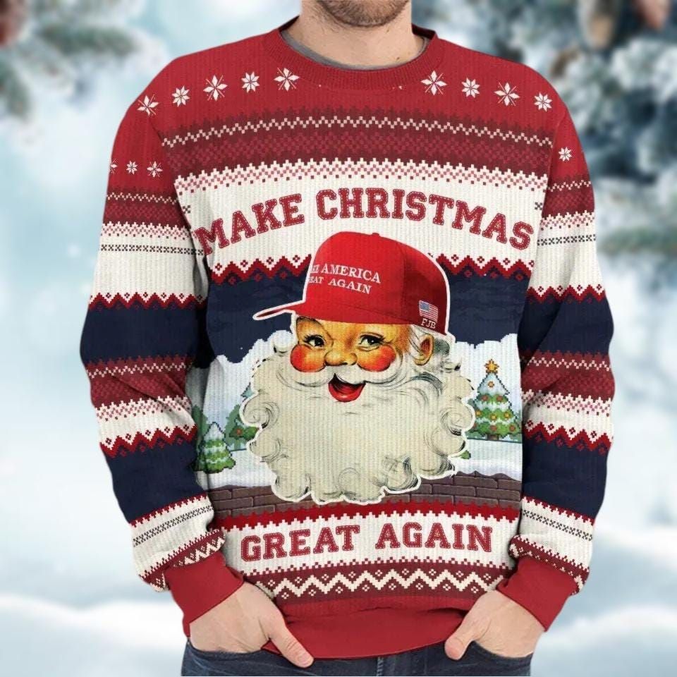 Donald Trump Ugly Christmas Sweaters, Make Christmas Great Again Shirt