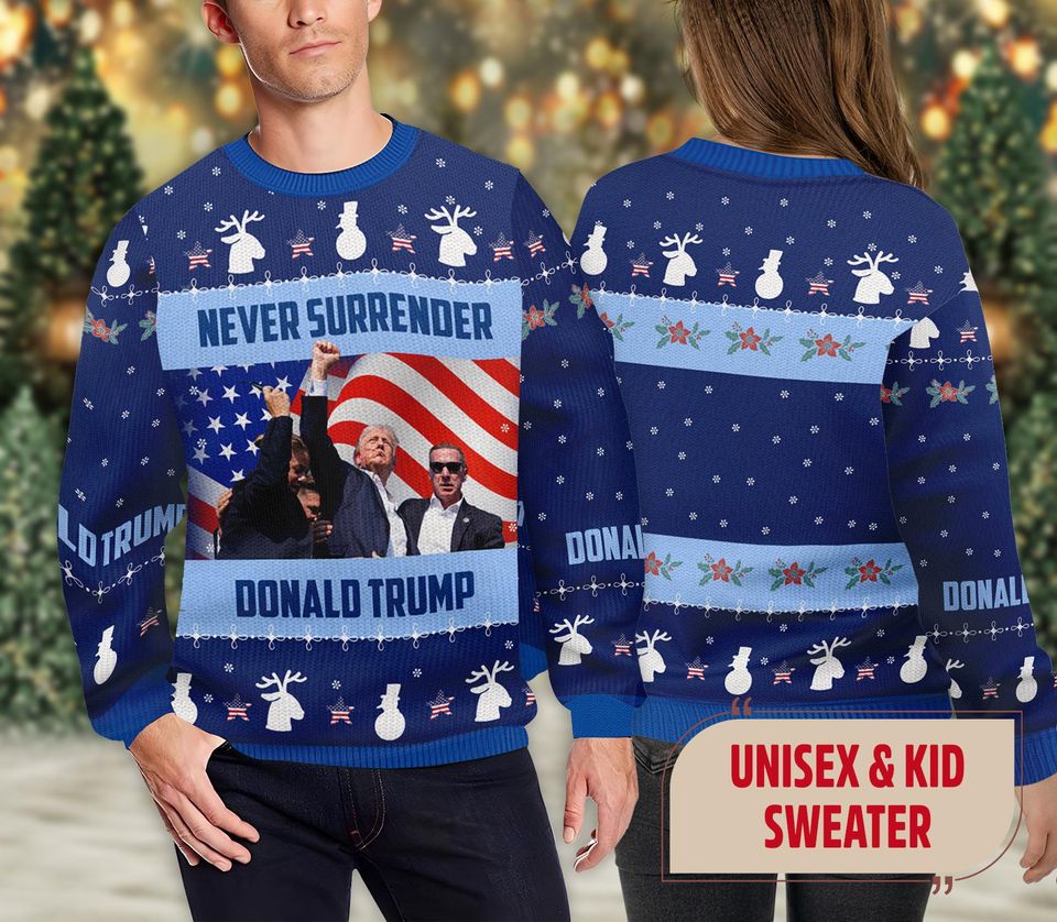 Donald Trump Ugly Sweater Shirt, Make Great Again Trump 2024 - Image 2