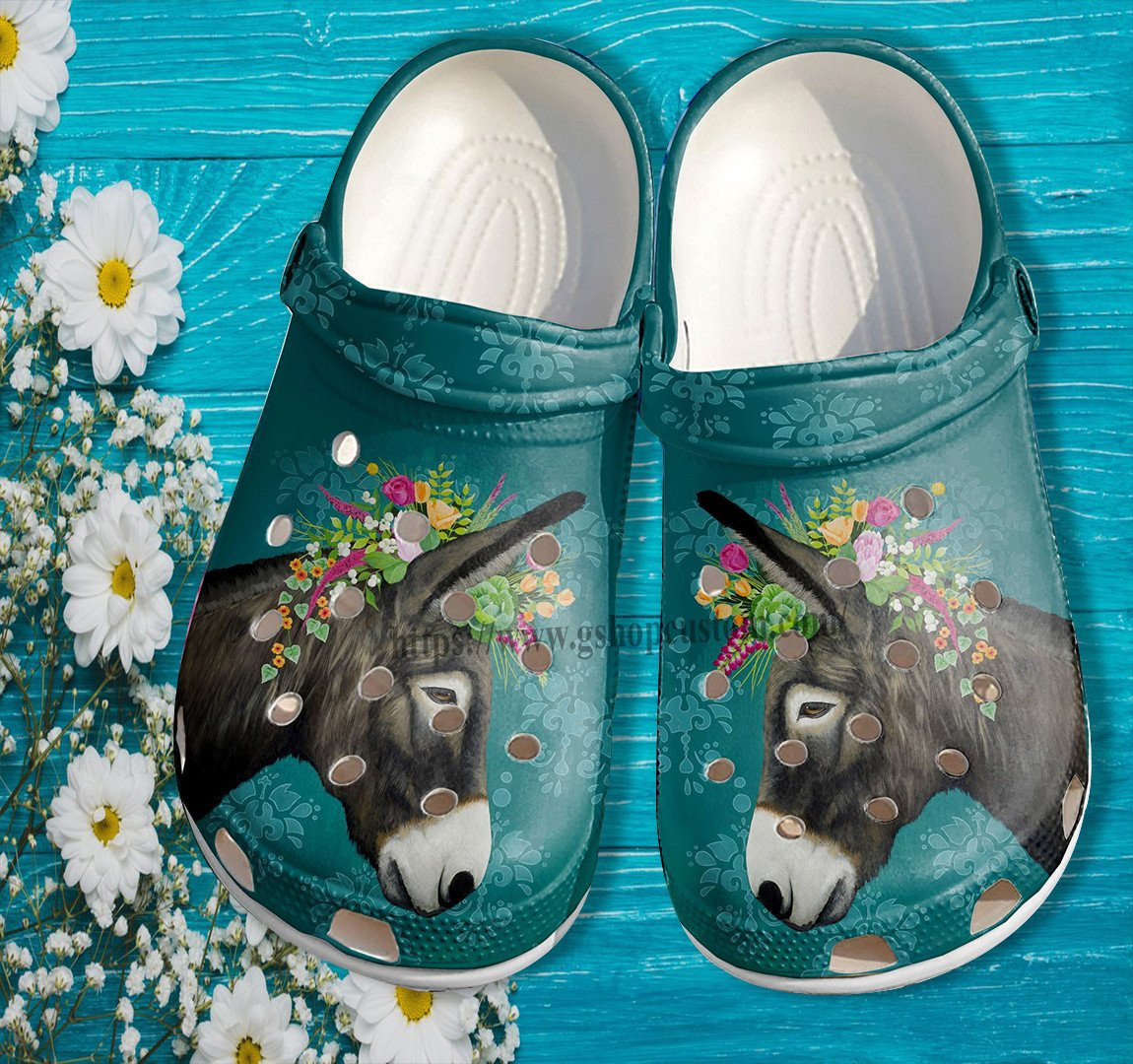 Donkey Girl Flower Shoes Gift Daughter - Donkey Girl Horse Lover Clogs Gift Women Mother Day