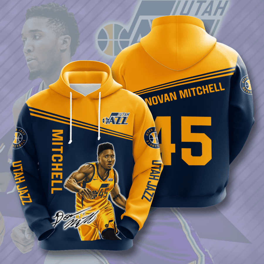 Donovan Mitchell Utah Jazz 3D All Over Print Hoodie, Zip Hoodie