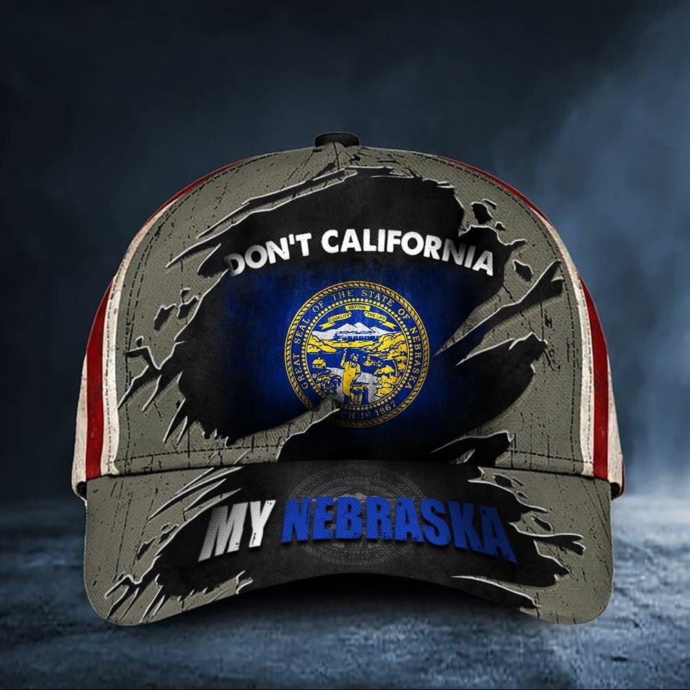 Don't California My Nebraska Hat Vintage USA Flag Cap For Men Honor State Of Nebraska Gift Trucker Hats Custom Hats Gifts For Men & Women
