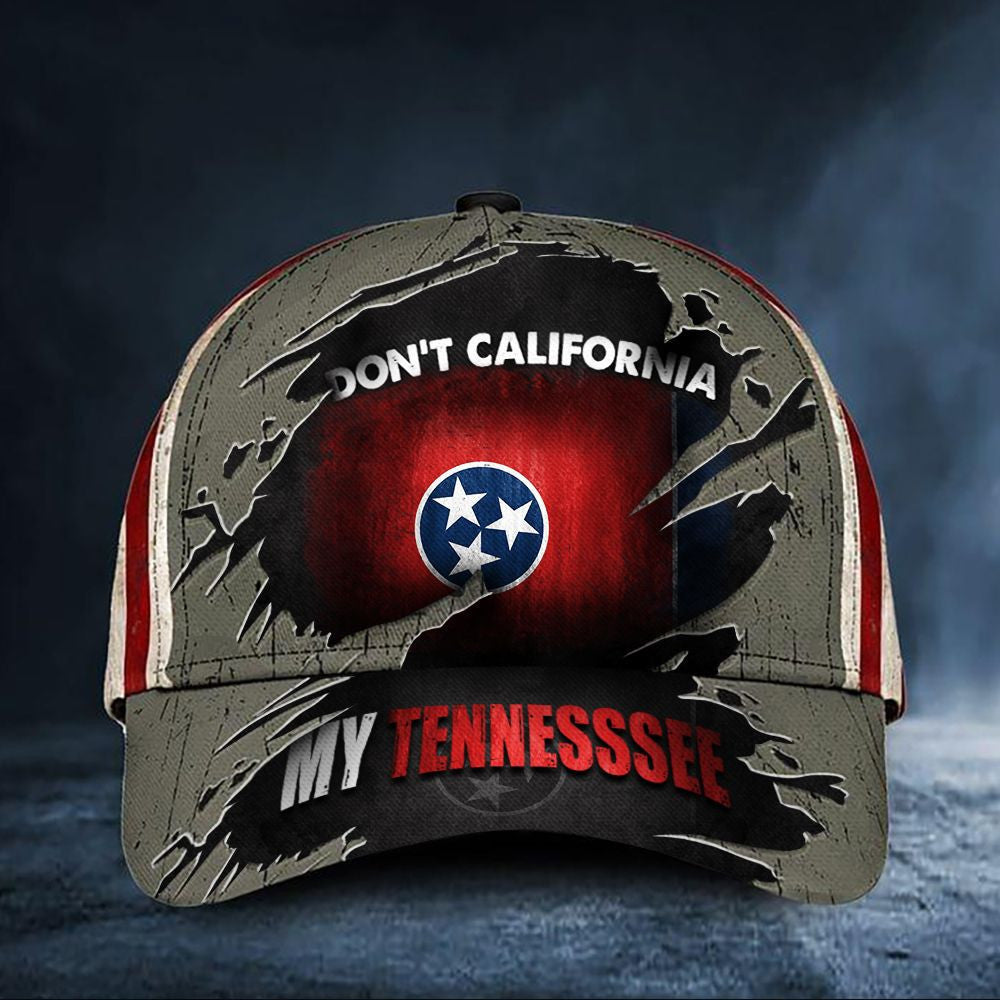 Don't California My Tennessee Hat Unique Vintage USA Flag Cap For Men Father In Law Gift Classic Cap Trucker Hats Custom Hats Gifts For Men & Women