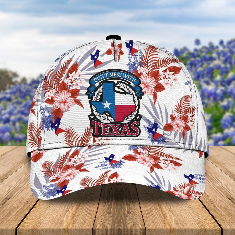Don'T Mess With Texas Flora Elegant Classic Cap Baseball Cap Trucker Hats Custom Hats Gifts For Men & Women