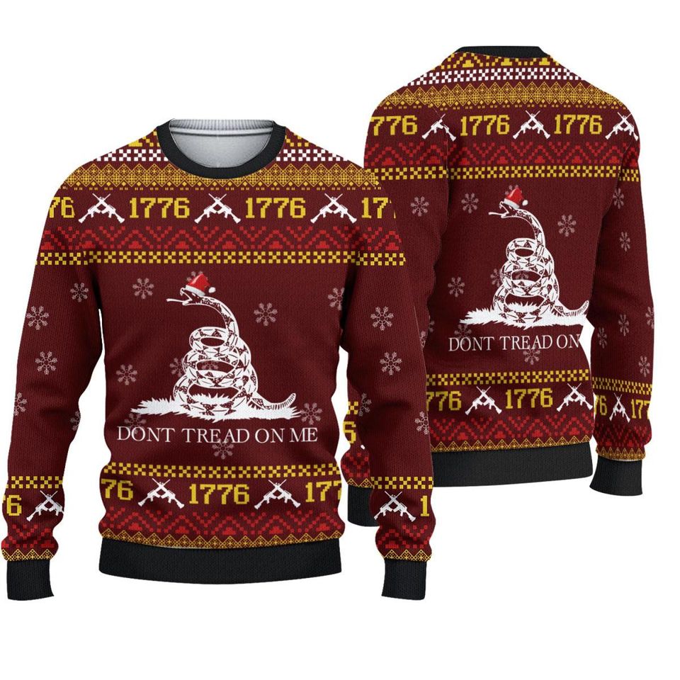 Dont Tread On Me All Over Printed Ugly Christmas Sweater