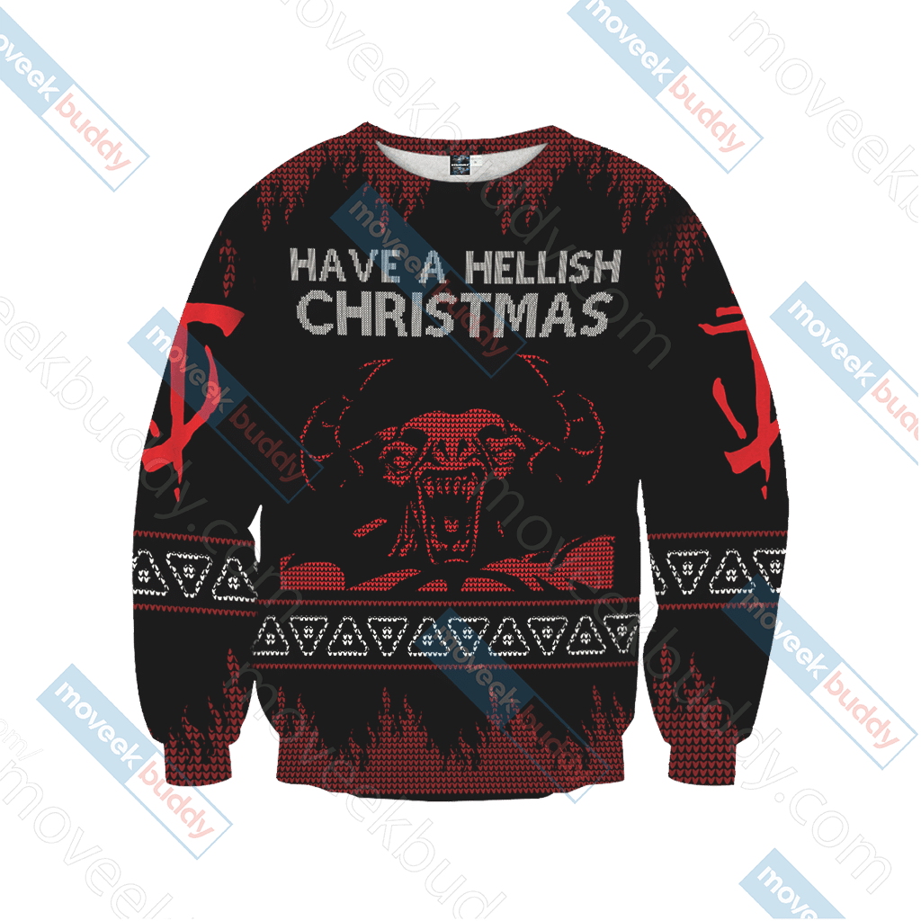 Doom Knitting Style For Unisex Ugly Christmas Sweater Adult 3D Funny Matching for family - Image 2
