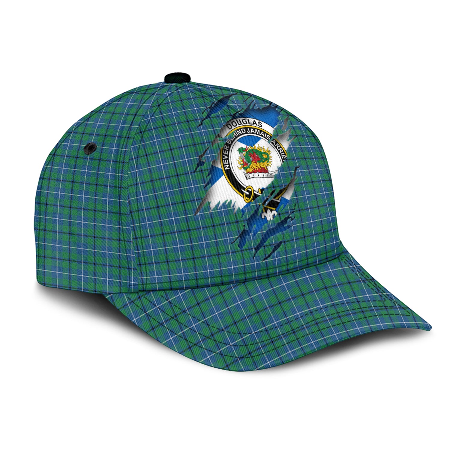 Douglas Ancient Tartan Plaid Cap, Family Crest In Me Style Tartan Baseball Cap TS23 Trucker Hats Custom Hats Gifts For Men & Women