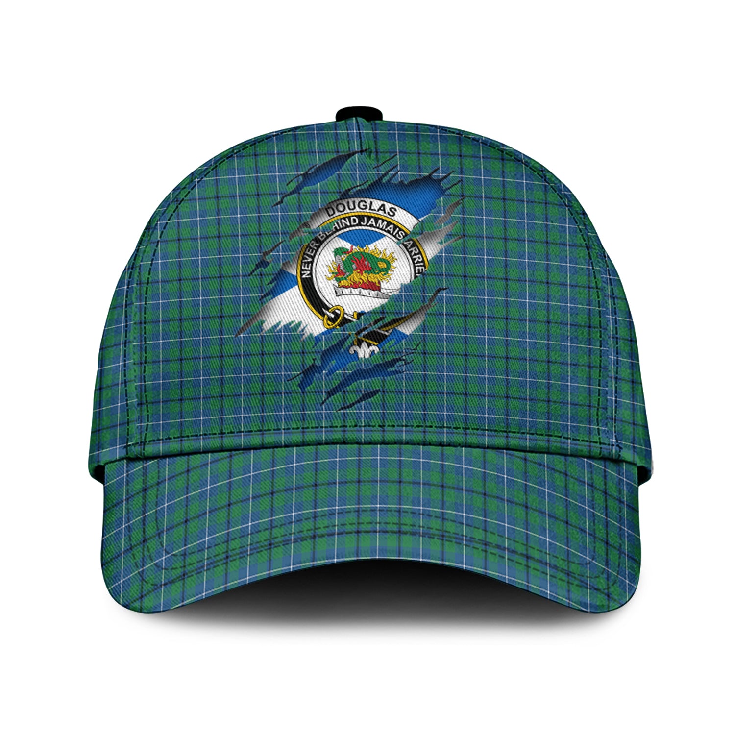 Douglas Ancient Tartan Plaid Cap, Family Crest In Me Style Tartan Baseball Cap TS23 Trucker Hats Custom Hats Gifts For Men & Women