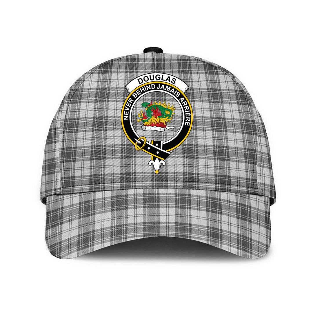 Douglas Grey Modern Tartan Baseball Cap, Tartan Plaid Cap with Family Crest K23 Trucker Hats Custom Hats Gifts For Men & Women