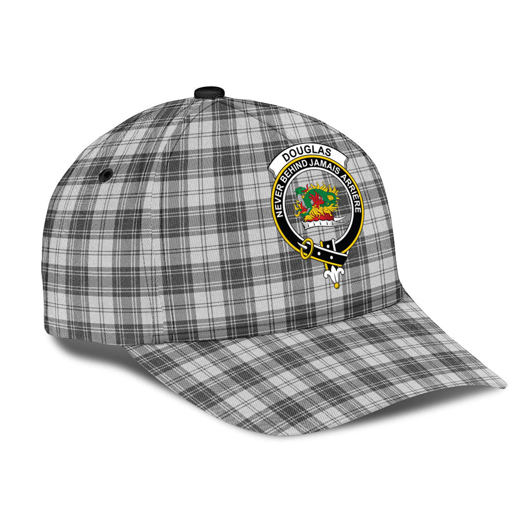 Douglas Grey Modern Tartan Baseball Cap, Tartan Plaid Cap with Family Crest K23 Trucker Hats Custom Hats Gifts For Men & Women