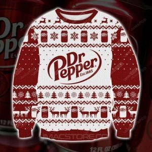 Dr Pepper 3D Print Winter Ugly Christmas Sweater Adult 3D Funny Matching for family
