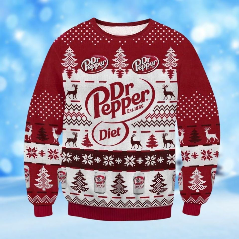 Dr Pepper Diet Ugly Sweater, Dr Pepper Fan Christmas Sweater