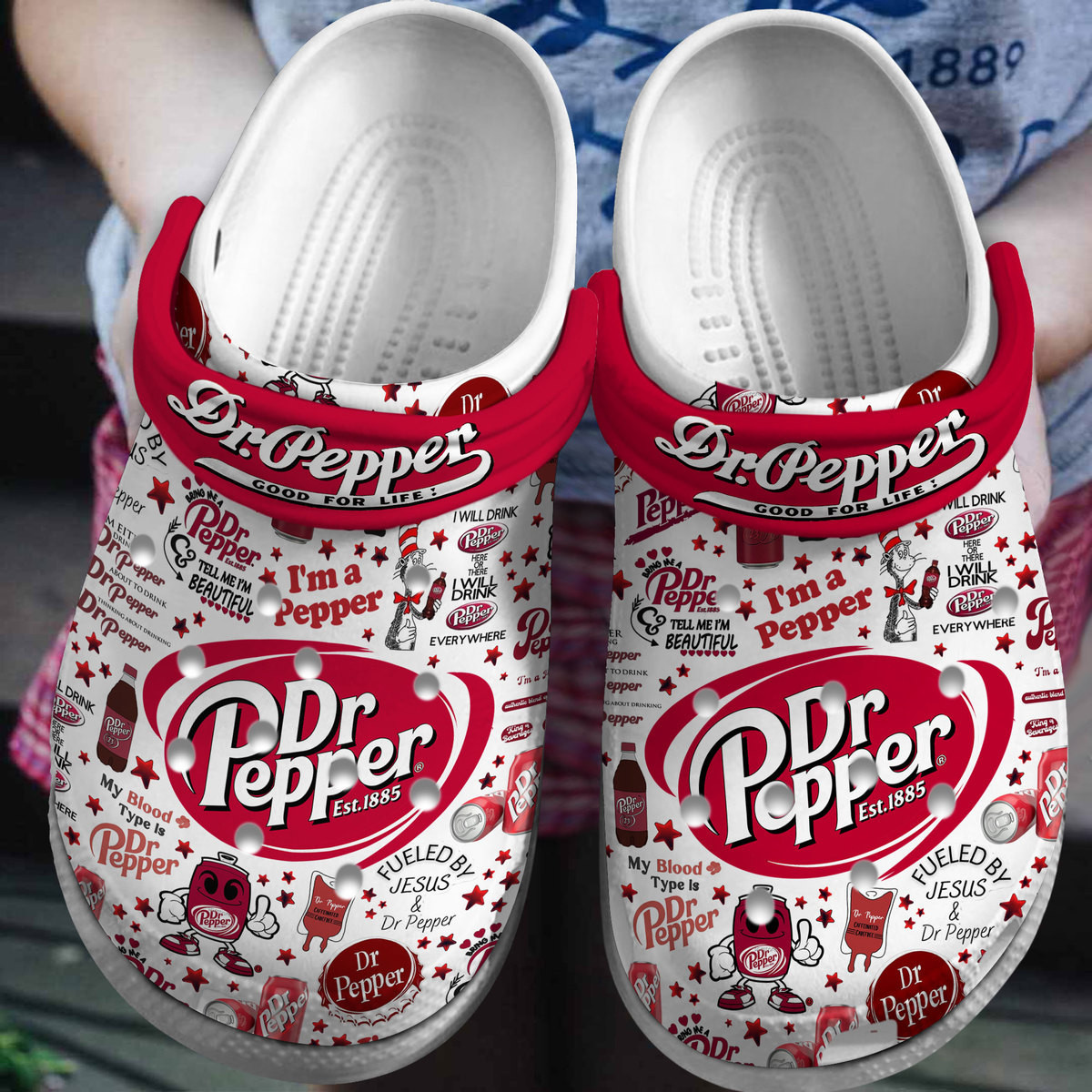 Dr Pepper Drink Crocs Crocband Clogs Shoes Comfortable For Men Women and Kids