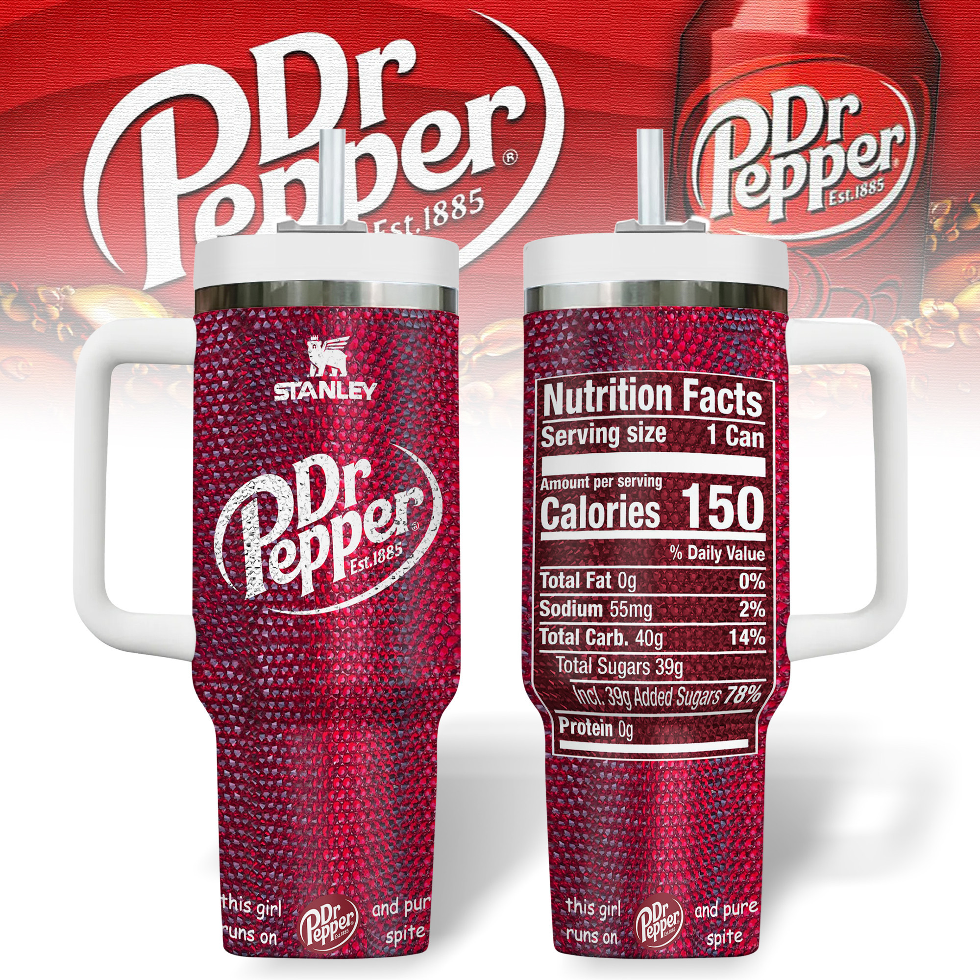 Dr Pepper Drinks Custom Stanley Cup 40 oz 30 oz Tumbler With HandleTVC2301341