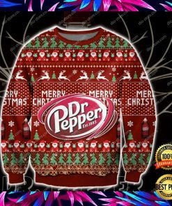 Dr Pepper Merry Christmas Ugly Christmas Sweater Adult 3D Funny Matching for family