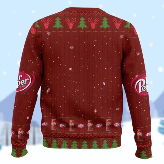 Dr Pepper Soda Sweater, Soda Lovers Christmas Sweater, Diet Dr Pepper Ugly Sweater - Image 6