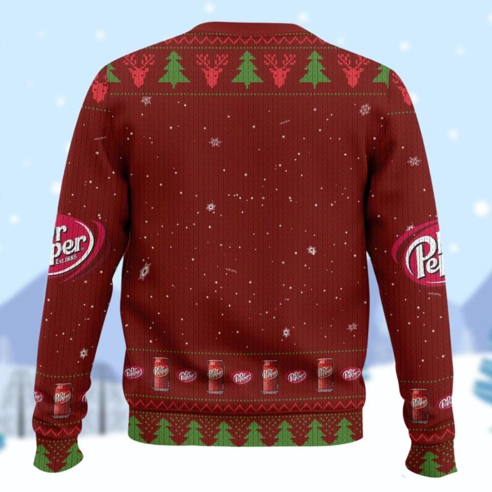 Dr Pepper Soda Sweater, Soda Lovers Christmas Sweater, Diet Dr Pepper Ugly Sweater - Image 3
