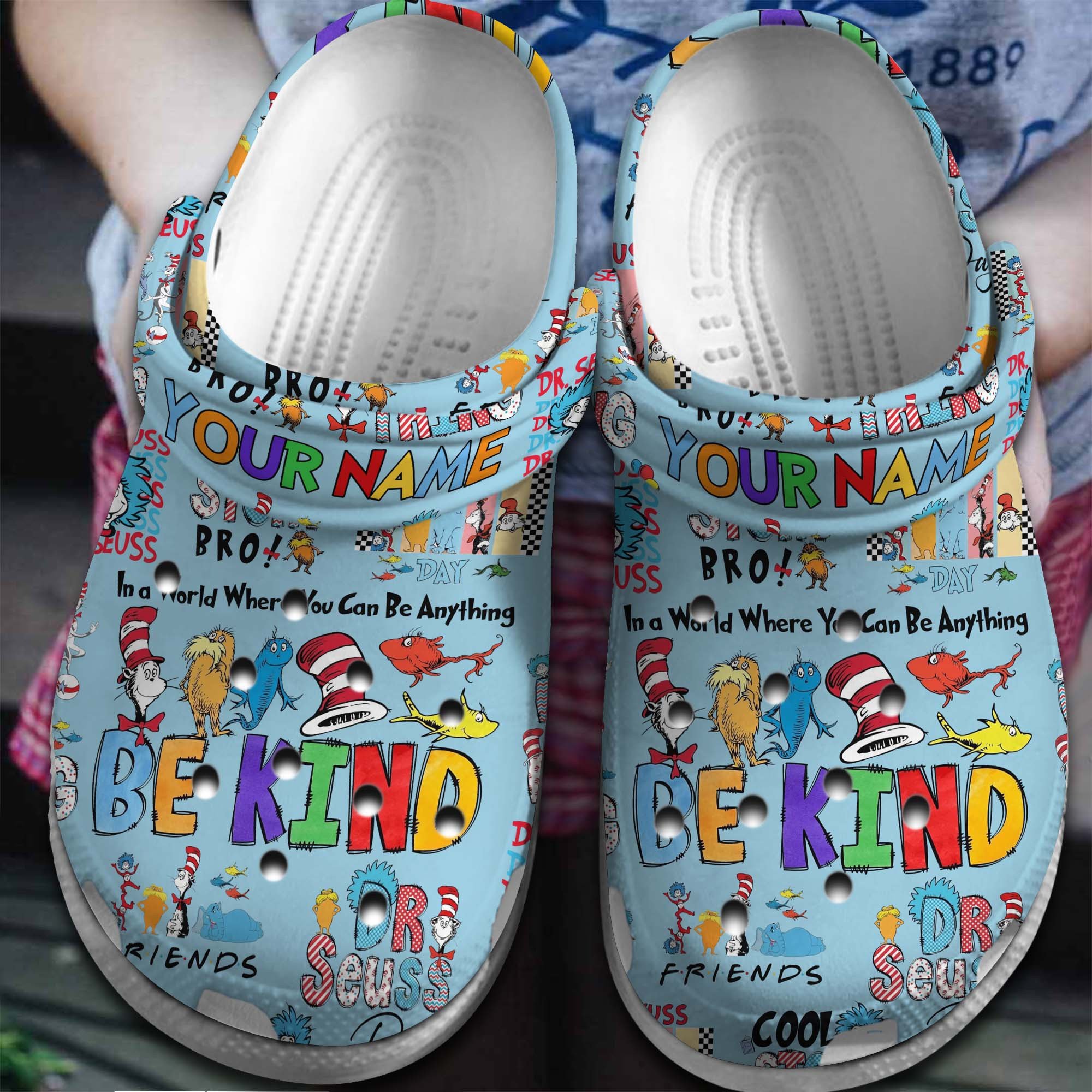 Dr Seuss Cartoon Crocs Crocband Clogs Shoes Comfortable For Men Women and Kids