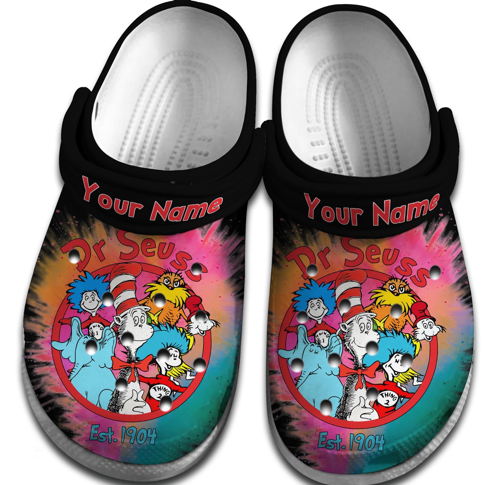 Dr Seuss Cartoon Crocs Crocband Clogs Shoes Comfortable For Men Women and Kids