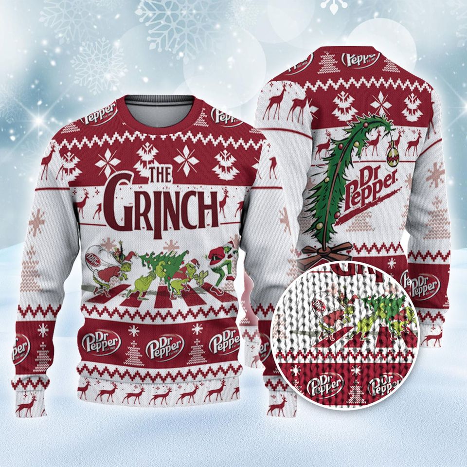 Dr. Pepper The Grin Christmas Ugly Sweater