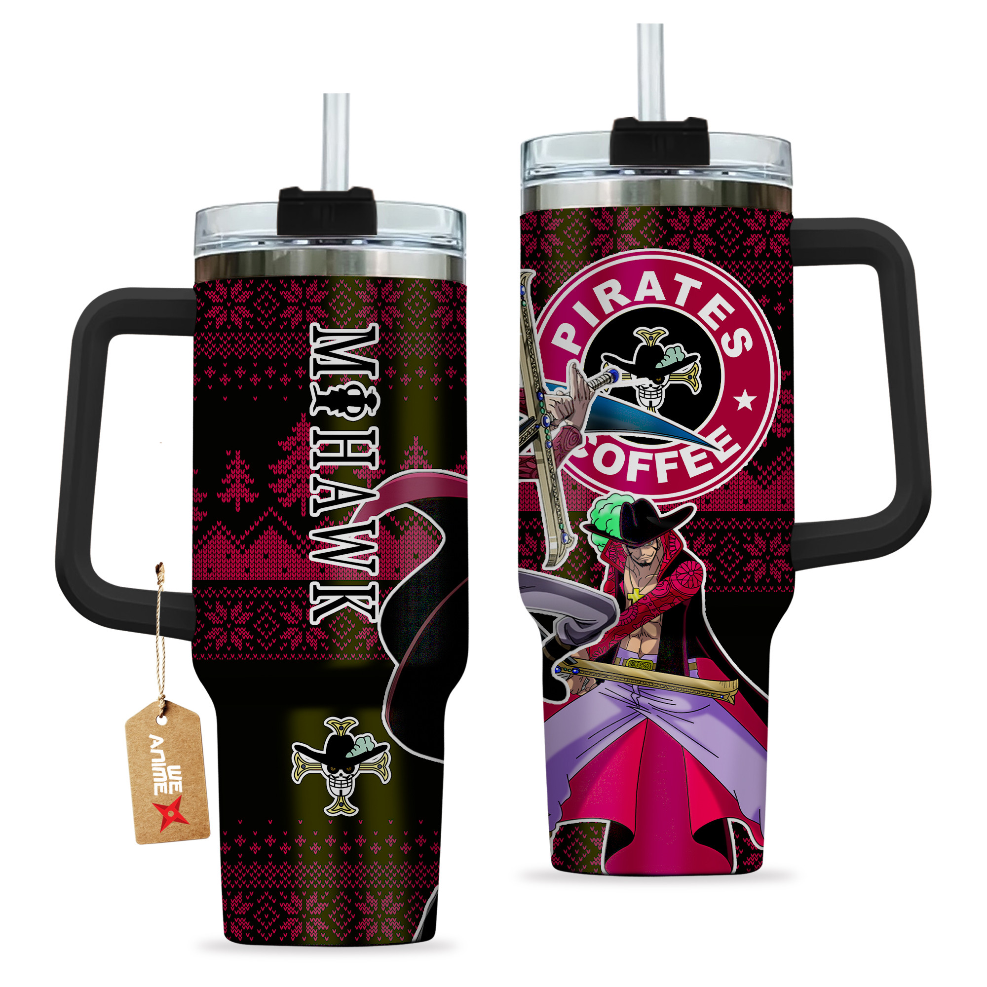 Dracule Mihawk One Piece Anime Custom Stanley Cup 40 oz 30 oz Tumbler With HandleTVC2301147 - Image 2