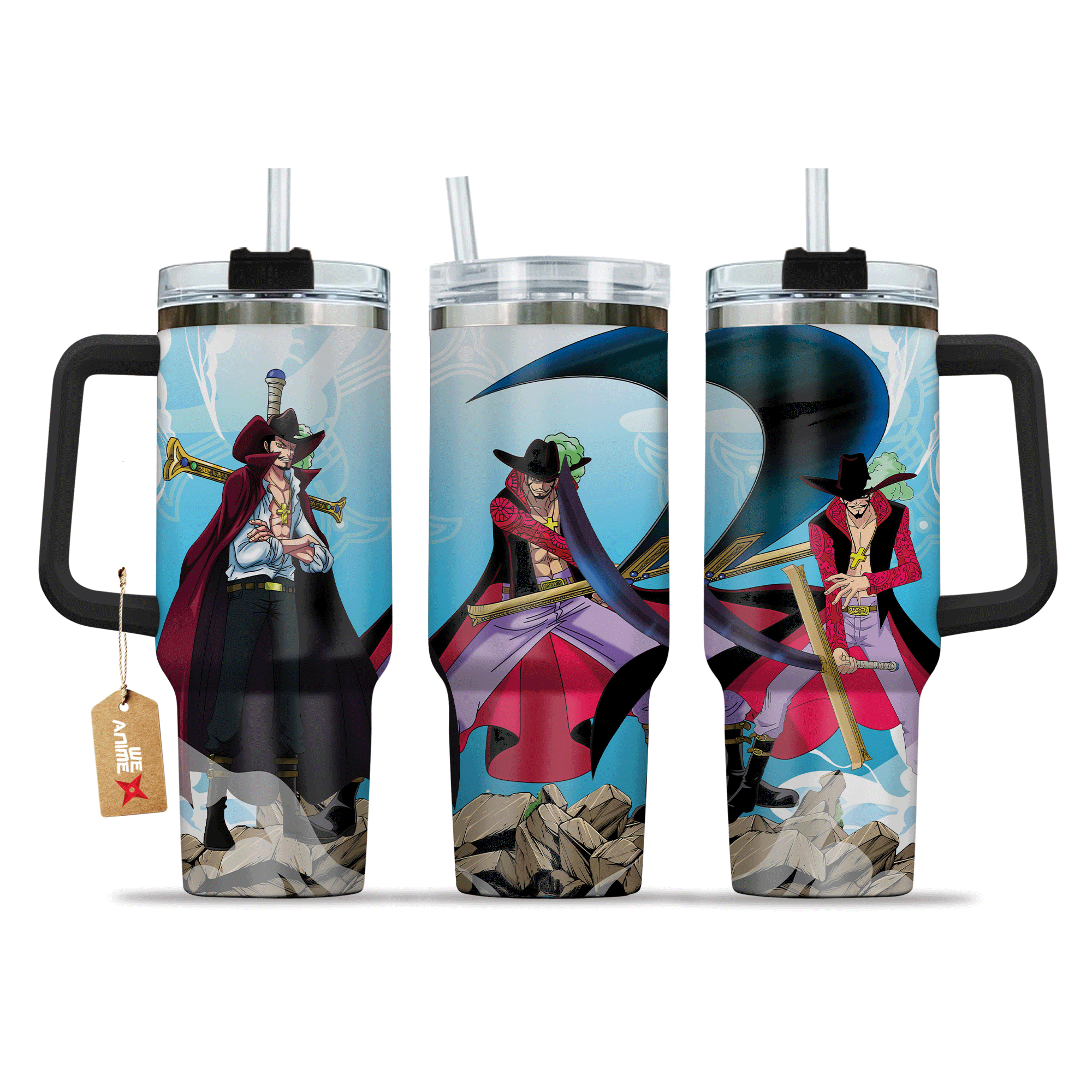 Dracule Mihawk One Piece Anime Custom Stanley Cup 40 oz 30 oz Tumbler With HandleTVC2301210