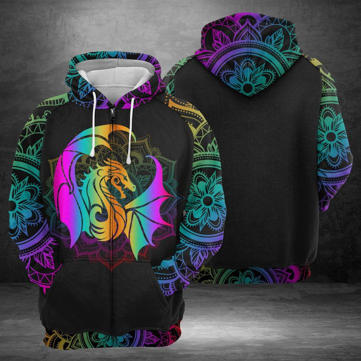 Dragon 3D All Over Print Hoodie, Zip Hoodie