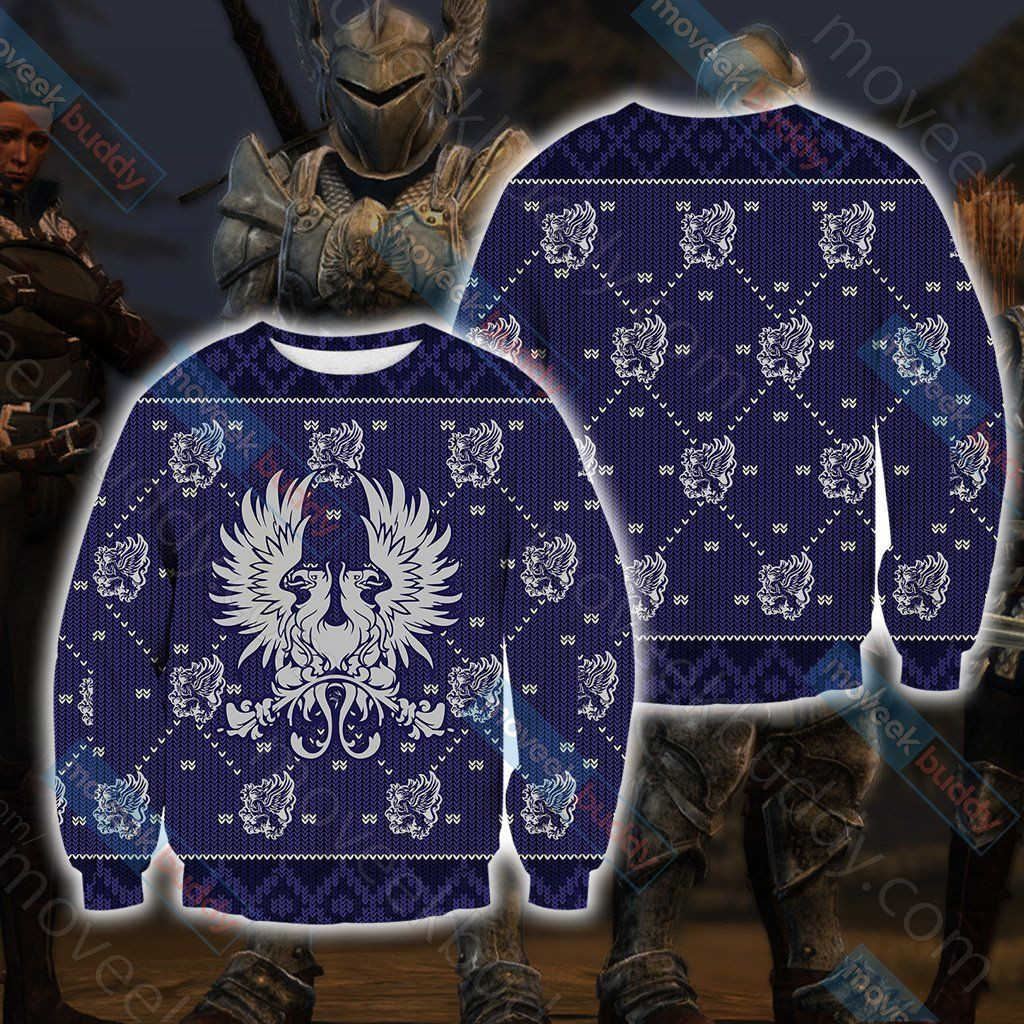 Dragon Age Grey Wardens For Unisex Ugly Christmas Sweater Adult 3D Funny Matching for family