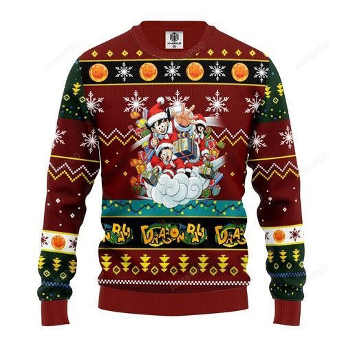 Dragon Ball Christmas For Anime Lovers Ugly Christmas Sweater Adult 3D Funny Matching for family