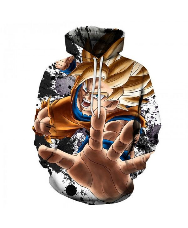 Dragon Ball Five Fingers Open Anime 3D All Over Print Hoodie, Zip Hoodie