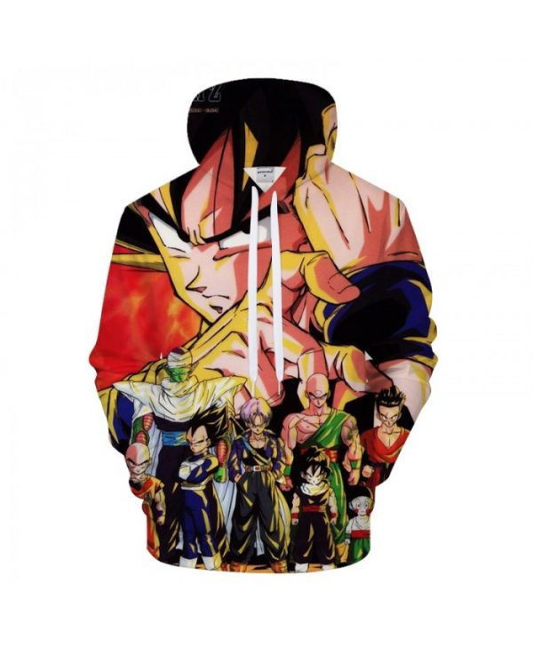 Dragon Ball Goku Anime Super Saiyan 3D All Over Print Hoodie, Zip Hoodie