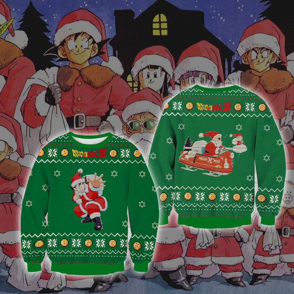 Dragon Ball Goku For Unisex Ugly Christmas Sweater Adult 3D Funny Matching for family