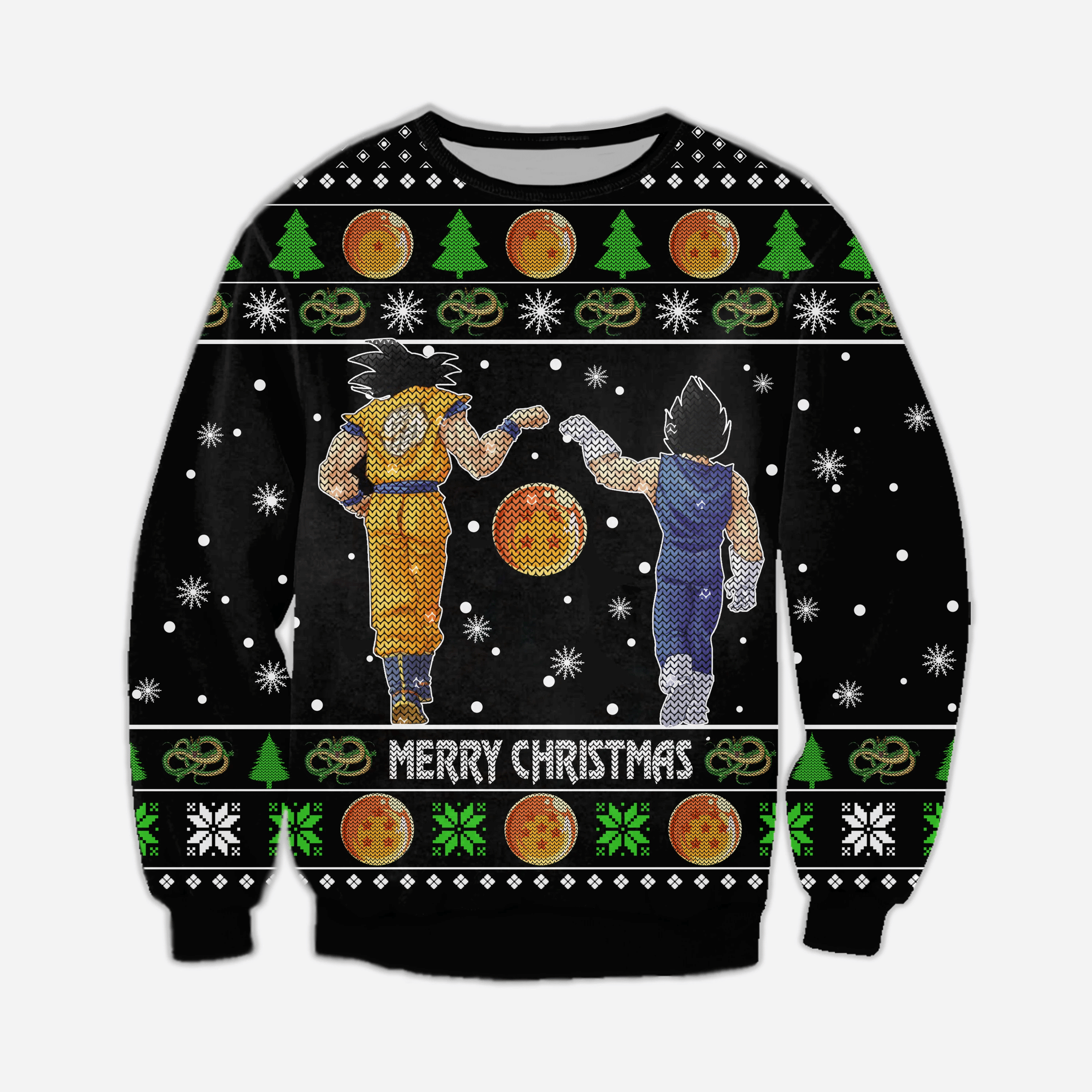 Dragon Ball Knitting Pattern 3D Print Ugly Christmas Sweater Adult 3D Funny Matching for family
