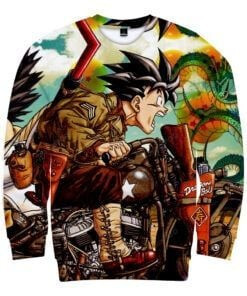 Dragon Ball Son Goku Riding Ugly Christmas Sweater Adult 3D Funny Matching for family