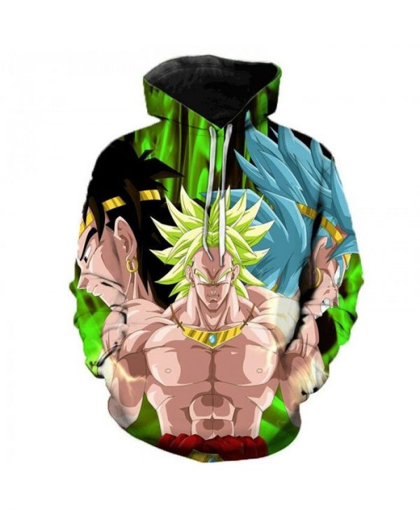 Dragon Ball Super Cartoon Dragon Ball Super Broly Polluver F 3D All Over Print Hoodie, Zip Hoodie