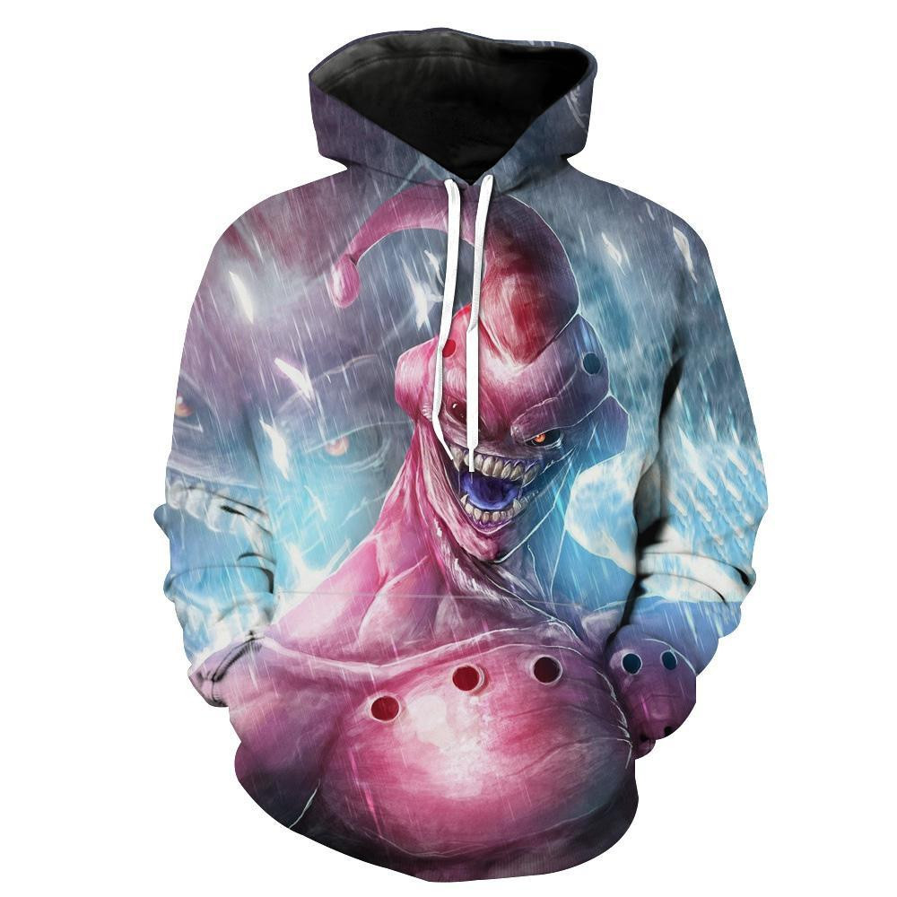 Dragon Ball Z Buu Creepy Super 3D All Over Print Hoodie, Zip Hoodie