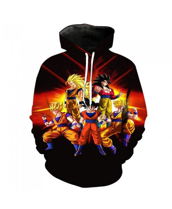 Dragon Ball Z Goku 3D All Over Print Hoodie, Zip Hoodie