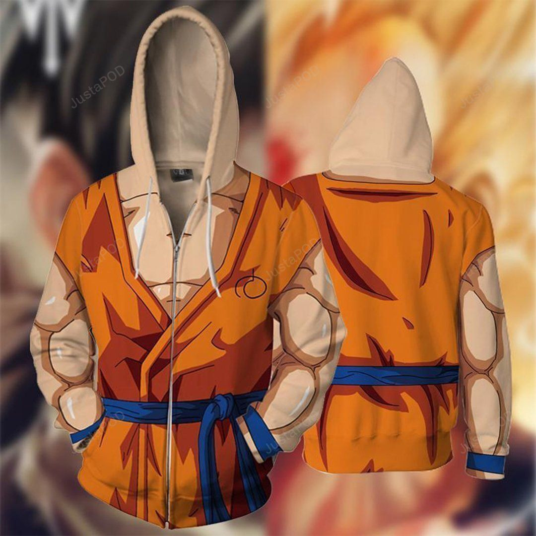 DRAGON BALL Z ' Goku Battle Cosplay 3D All Over Print Hoodie, Zip Hoodie