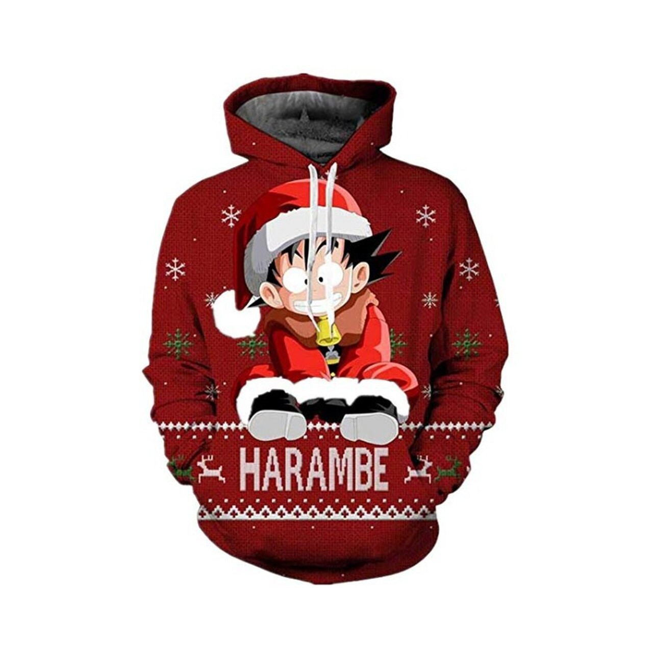 Dragon Ball Z Goku Christmas 3D All Over Print Hoodie, Zip Hoodie