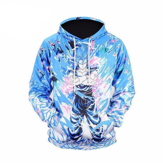 Dragon Ball Z Goku Super Saiyan Blue Awesome 3D All Over Print Hoodie, Zip Hoodie