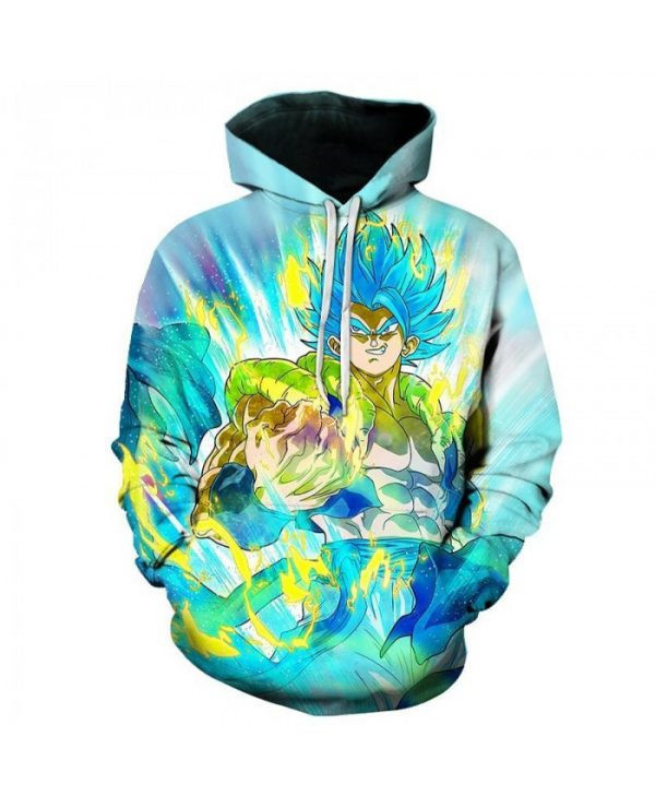 Dragon Ball Z Goku Super Saiyan Blue Awesome 3D All Over Print Hoodie, Zip Hoodie