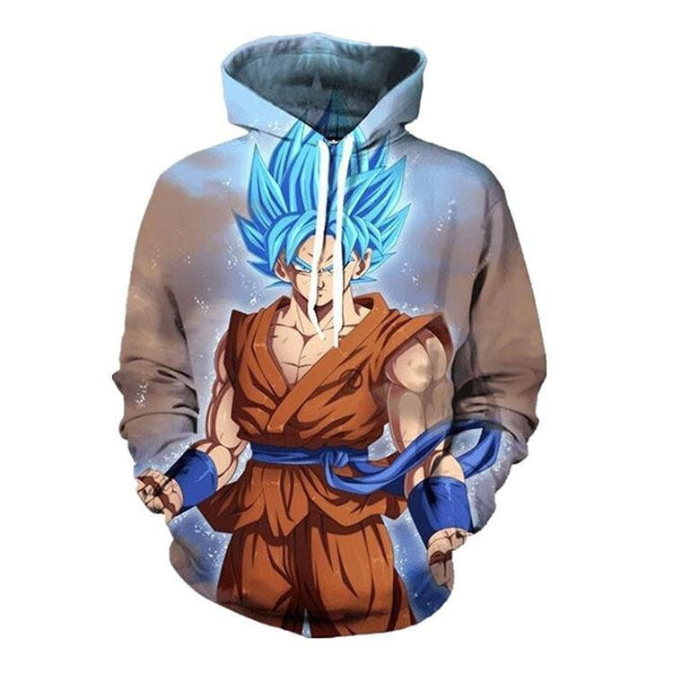 Dragon Ball Z Goku Super Saiyan Blue Awesome 3D All Over Print Hoodie, Zip Hoodie