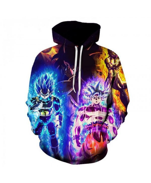 Dragon Ball Z Goku Super Saiyan Blue Awesome 3D All Over Print Hoodie, Zip Hoodie