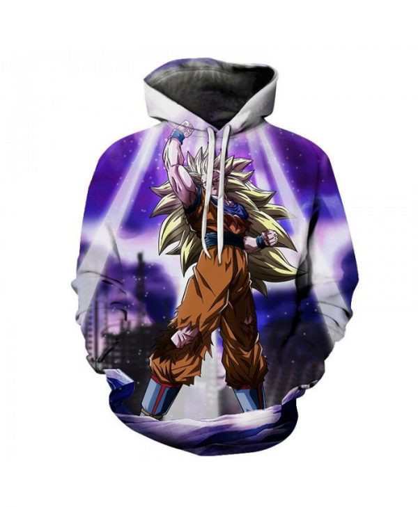 Dragon Ball Z Goku Super Saiyan Blue Awesome 3D All Over Print Hoodie, Zip Hoodie