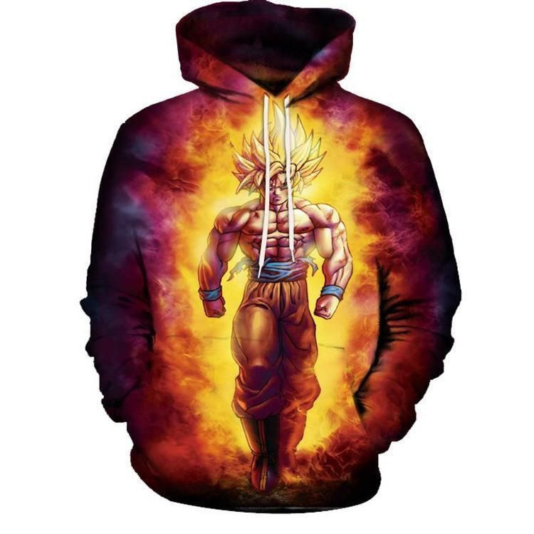 Dragon Ball Z Goku Super Saiyan Blue Awesome 3D All Over Print Hoodie, Zip Hoodie