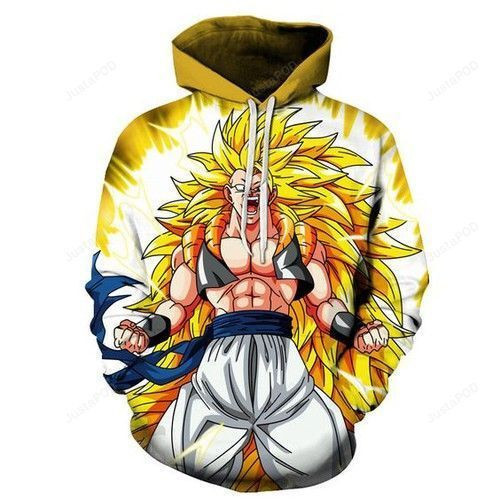 Dragon Ball Z Super Saiyan 3D All Over Print Hoodie, Zip Hoodie