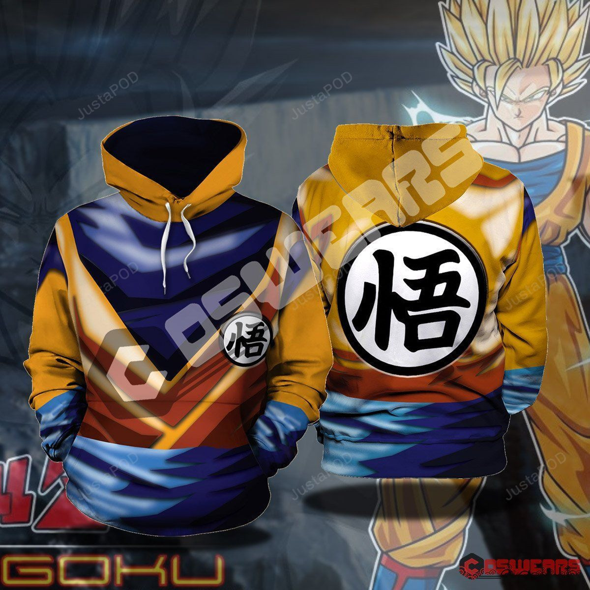 Dragon Ball Z Super Saiyan Goku 3D All Over Print Hoodie, Zip Hoodie